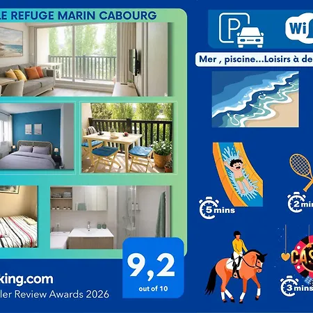 Apartmán Le Refuge Marin - Mer, Piscine, Tennis & Loisirs A 2 Pas Cabourg